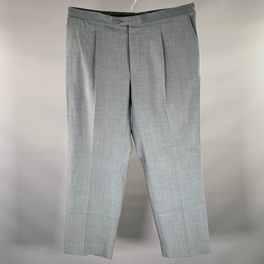 MAISON MARGIELA Size 36 Grey Heather Wool Button Fly Dress Pants